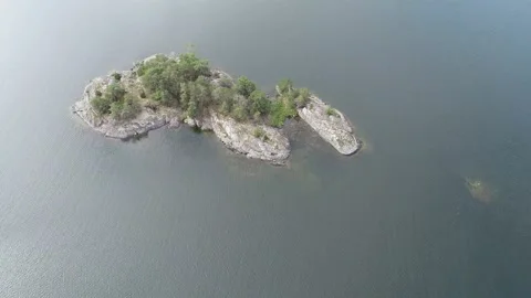 Swedish landscape by drone in summer Stock Footage 166553664