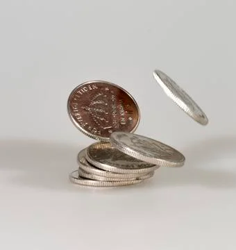 Swedish One Krona Coins Foto stock