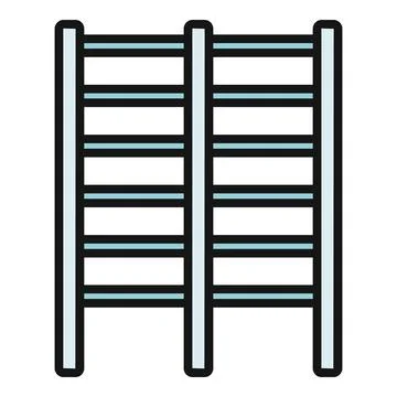 Swedish wall bars exercise equipment flat icon Ilustración de archivo