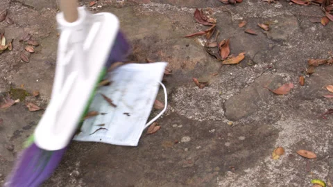 Sweep The Face Mask Slowly Stock Footage 150075388