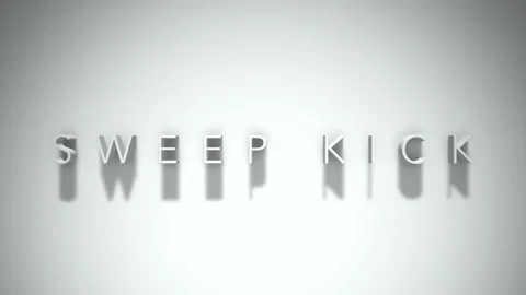 Sweep kick 3D title animation with shadows on a white background Vídeos de archivo 297568066