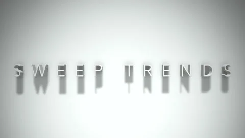 Sweep trends 3D title animation with shadows on a white background Vídeo Stock 298002698