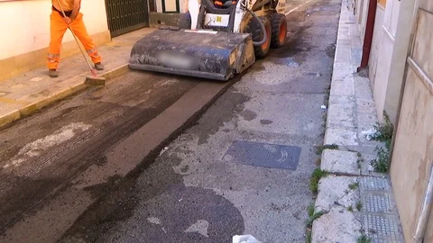 Sweeper attachments mini excavator Stock-Footage 96834656