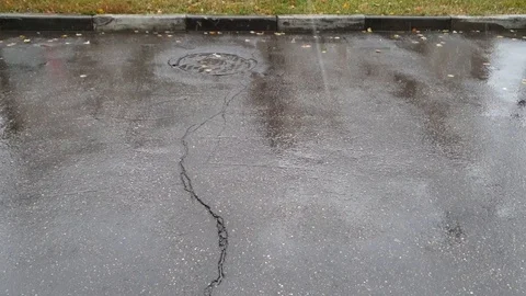 Sweeper cleans the road Stock Footage 117376615