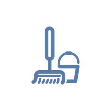 Sweeper mop with bucket Stock-Illustration