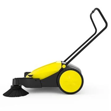 Sweeper yellow 3d Stock Illustration