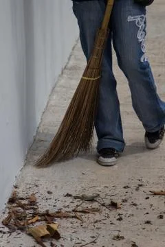 Sweepers garbage. Stock Photos