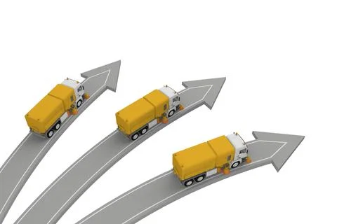 Sweepers move in different directions Stock Illustration