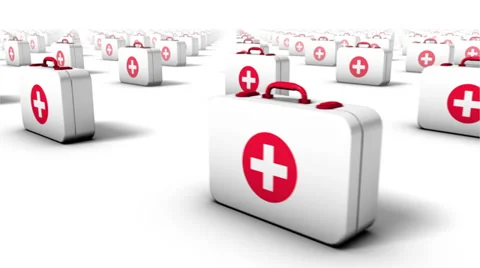 Sweeping across endless First Aid Kits front Stock Footage 35570866