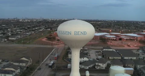 Sweeping Aerial View of Mission Bend Subdivision Homes | Houston TX Stock Footage 328829048