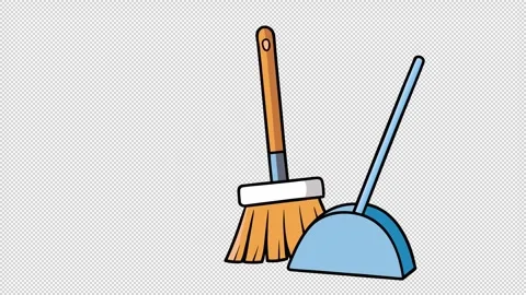 Sweeping and cleaning. Cleaning animation Stock-Footage 331493250