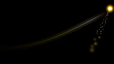 Sweeping Celestial Comet Tail Animation, 4K Starry Sky Background Stock Footage 347829830