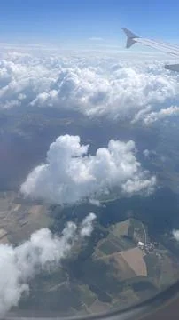 Sweeping cloudscape from a plane's perspective Stock Photos