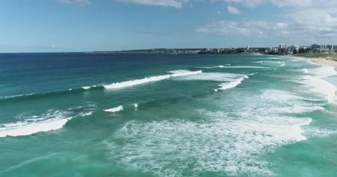 SWEEPING COASTAL CRONULLA DRONE Stock Footage 163272072