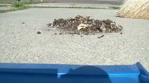 Sweeping Dirt into Dust pan 動画素材 12614508