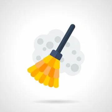 Sweeping flat color vector icon Stock Illustration
