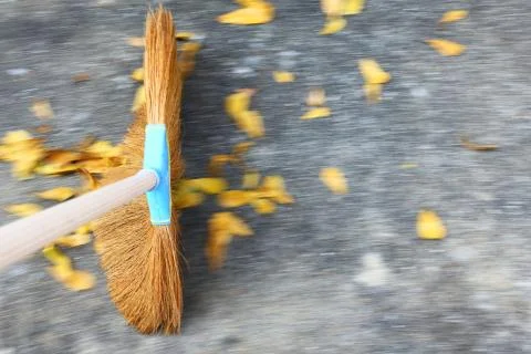Sweeping the floor Stock Photos