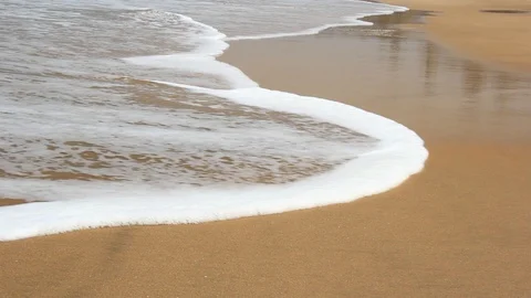 Sweeping Frothy Waves Stock Footage 93877245