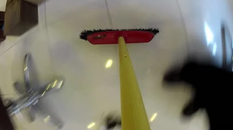 Sweeping hair Stock Footage 12572610