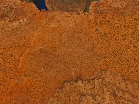 Sweeping up to Horseshoe Bend Stock Footage 71330972