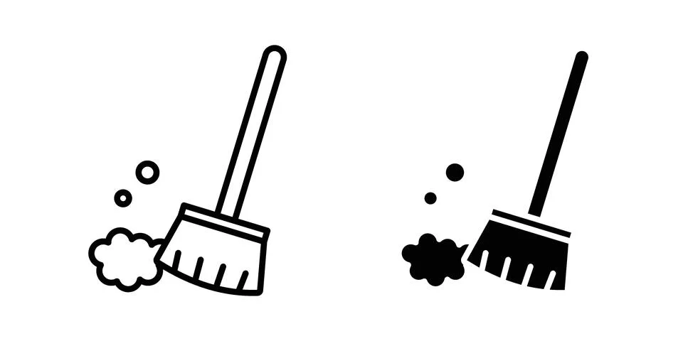 Sweeping icon vector design illustrations Stock Illustration