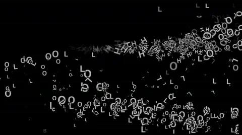 Sweeping Letters HD (Loopable) Stock Footage 101570