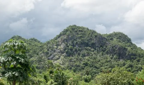 Sweeping monsoon - view into the landscape - 5 Stock Photos