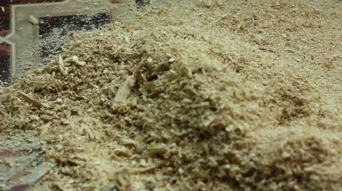 Sweeping sawdust Stock Footage 66446445