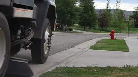 Sweeping the street Stock Footage 25007715