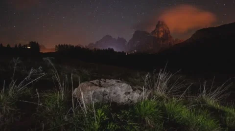 Sweeping sunset time lapse across a late summer valley with ominous mountains. Stock Footage 68335707