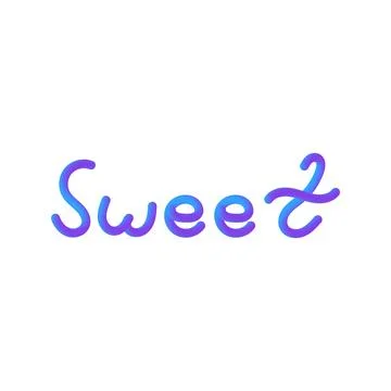 Sweet 3D text Stock Illustration