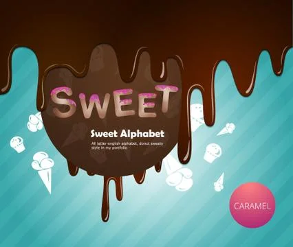 Sweet alphabet Stock Illustration