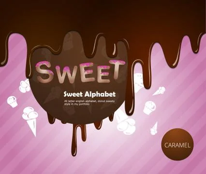 Sweet alphabet Illustrazione stock