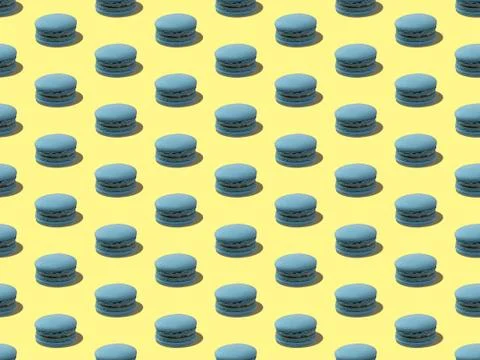 Sweet and  cake on a seamless spring pattern. Stock Illustration