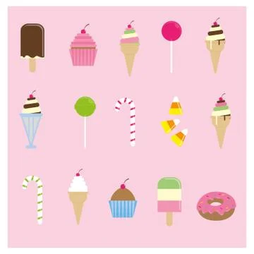 Sweet and Sugar Vector Pack Stock Illustration