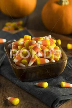 Sweet and Sugary Candy Corn Treats Stock Photos
