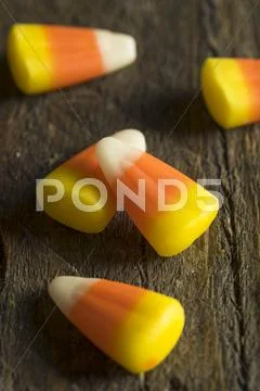 Sweet and Sugary Candy Corn Treats Stock Photos