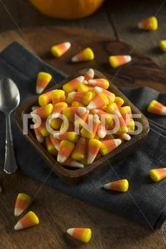 Sweet and Sugary Candy Corn Treats Stock Photos