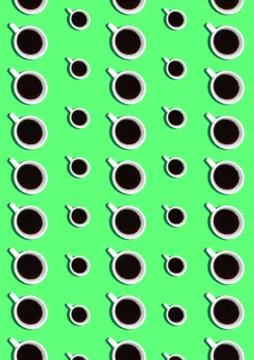 Sweet background. Seamless pattern with coffee cups Illustration