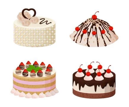 Sweet Bakery Collection Poster Vector Illustration 스톡 일러스트