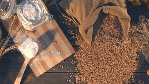 Sweet baking made of wheat flour. Video stock 89138739