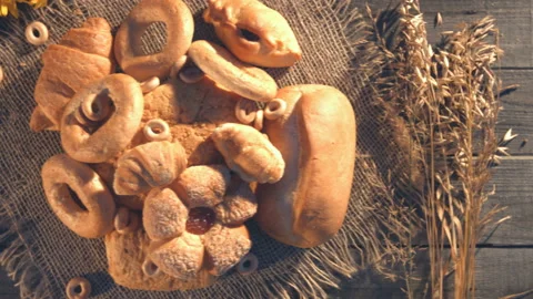 Sweet baking made of wheat flour. Видео 89138807