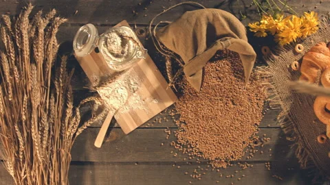 Sweet baking made of wheat flour. Видео 89139093