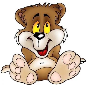Sweet Bear Sitting Stock Illustration