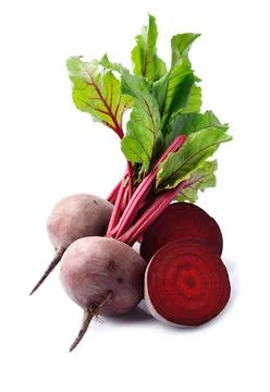 Sweet beet root with leafes Stock Photos