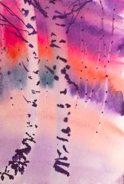 Sweet birch Illustrazione stock