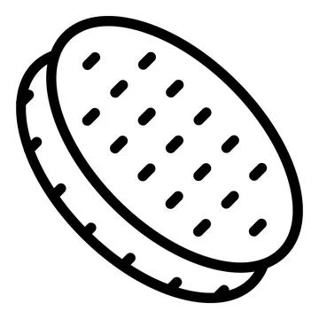 Sweet biscuit icon outline vector. Food cookie 스톡 일러스트