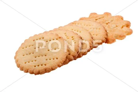 Sweet biscuit on white Stock Photos