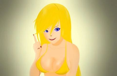 Sweet blonde Stock Illustration