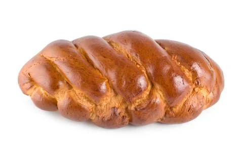 Sweet bread isolated on white Stock Photos